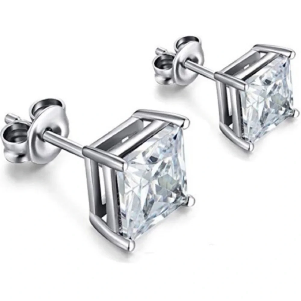 Brand New Renaissance Collection CZ 14k Stud Earrings 1.5 Total Carat Weight